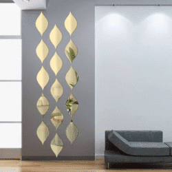6/10/12Pcs Water Droplet Shape Acrylic Mirror