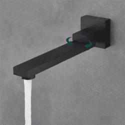 Bourdillat Bathroom Black/Chrome/Gold folding nozzle bathtub  wall mounted  faucet