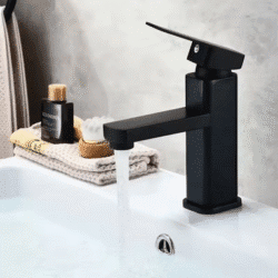 Bathroom single hole sink plastic hot and cold faucet