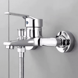 Zinc Alloy Basin Faucets Chrome Wall Mounted