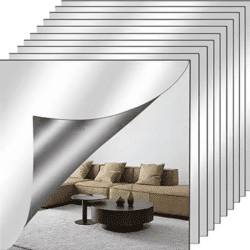 4pcs 30*25cm Mirror Wall Sticker Plastic Mirror Sheets