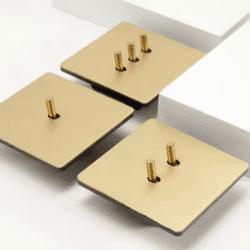 Wall lamp toggle retro switch panel 1-4 Gang2Way EU matte gold brushed stainless steel antique switch socket