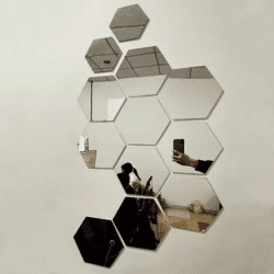 Hexagon Acrylic 3D Mirror Wall Sticker