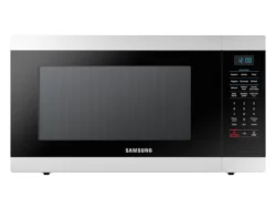 SAMSUNG APPLIANCES (MICROWAVES) Bespoke Over-the-Range Microwave 2.1 cu. ft. with Sensor Cooking in White Glass