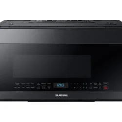 samsung 2.1 cu. ft. Over-the-Range Microwave with Sensor Cooking in Fingerprint Resistant Black Stainless Steel