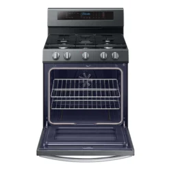 samsung 5.8 cu. ft. Freestanding Gas Range in Black Stainless Steel