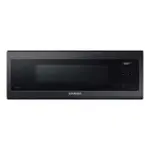Samsung 1.1 cu. ft. Smart SLIM Over-the-Range Microwave with 550 CFM Hood Ventilation Wi-Fi & Voice Control in Black Stainless Steel