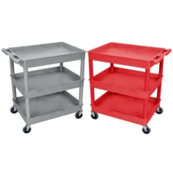 Luxor 3 Shelf Tub Carts (400 lbs. Capacity)