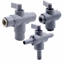SMC 326 Series PVC 3-Way Ball Valves