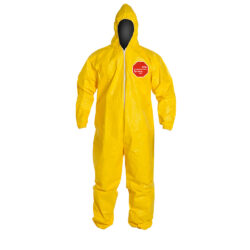 DuPont™ Tychem® 2000 Coveralls with Attached Hood & Elastic Face, Wrists & Ankles