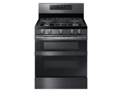 5.8 cu ft. Smart Freestanding Gas Range with Flex Duo™ & Dual Door in Black Stainless Steel