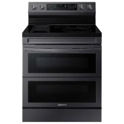 6.3 cu. ft. Smart Freestanding Electric Range with Flex Duo™ No-Preheat Air Fry & Griddle in Black Stainless Steel