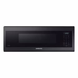 Samsung 1.1 cu. ft. Smart Slim Over-the-range Microwave with 400 CFM Hood Ventilation, Wi-Fi & Voice Control in Black Stainless Steel