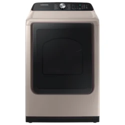 samsung  7.4 cu. ft. Smart Electric Dryer with Steam Sanitize+ in Champagne
