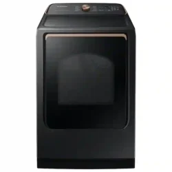 samsung  7.4 cu. ft. Smart Electric Dryer with Steam Sanitize+ in Brushed Black