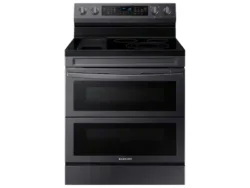 samsung 6.3 cu. ft. Smart Freestanding Electric Range with Flex Duo™ No-Preheat Air Fry & Griddle in Black Stainless Steel