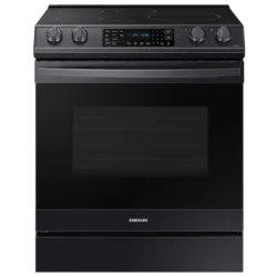 6.3 cu. ft. Smart Rapid Heat Induction Slide-in Range with Air Fry & Convection+ in Black Stainless Steel