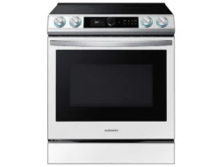 Samsung Bespoke Smart Slide-in Electric Range 6.3 cu. ft. with Smart Dial & Air Fry in White Glass