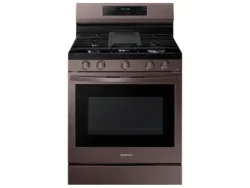 samsung 6.0 cu. ft. Smart Freestanding Gas Range with No-Preheat Air Fry Convection+ & Stainless Cooktop in Tuscan samsung Stainless Steel