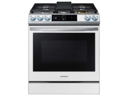 Samsung Bespoke 6.0 cu. ft. Smart Slide-in Gas Range with Air Fry & Convection in White Glass
