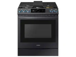samsung 6.0 cu. ft. Smart Slide-in Gas Range with Convection in Black Stainless Steel