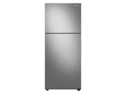SAMSUNG Bespoke 4-Door French Door Refrigerator (23 cu. ft.) – with Top Left and Family Hub™ Panel in Charcoal Glass - and Matte Black Steel Middle and Bottom Panel