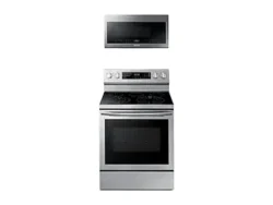 Freestanding Electric Range with True Convetion + Over-the-Range Microwave in Stainless Steel