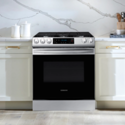 Samsung 6.0 cu. ft. Smart Slide-in Gas Range with Air Fry & Convection in Fingerprint Resistant Stainless Stee