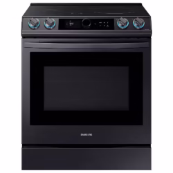 Samsung 6.3 cu. ft. Smart Slide-in Induction Range with Smart Dial & Air Fry in Black Stainless Steel