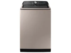 samsung 5.1 cu. ft. Smart Top Load Washer with ActiveWave™ Agitator and Super Speed Wash in Champagne