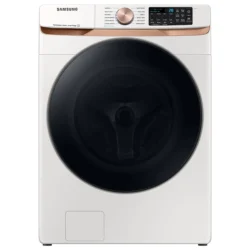 Samsung 5.0 cu. ft. Extra Large Capacity Smart Front Load Washer with Super Speed Wash and Steam in Ivory