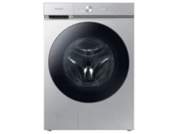 Samsung Bespoke 5.3 cu. ft. Ultra Capacity Front Load Washer with Super Speed Wash and AI Smart Dial in Silver Steel