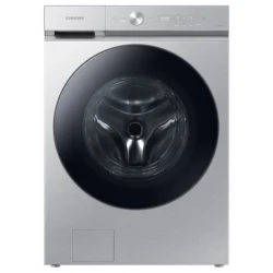 Samsung Bespoke 5.3 cu. ft. Ultra Capacity Front Load Washer with Super Speed Wash and AI Smart Dial in Silver Steel
