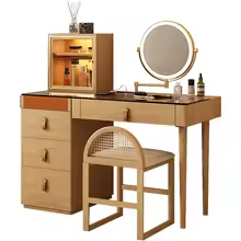 Luxury high-grade solid wood dresser bedroom modern simple small dresser lockers with mirrors