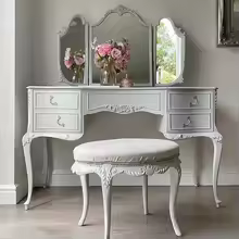 White Aesthetic Luxury Wood Hotel Makeup Bedroom Women Maquillaje Furniture