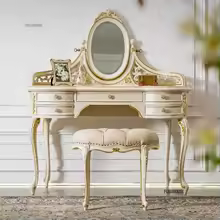 European Luxury Solid Wood Makeup Vanity Makeup Desk High-end Dressers