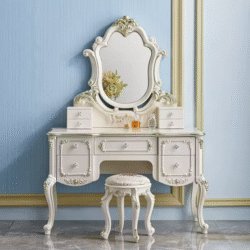 White Organizer Dressing Table European Drawers