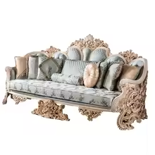 European-Style Wood Carved Sofa