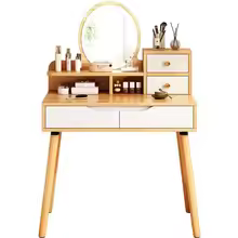 Modern Wood Dressing Make Up BedsideTables Led Vanity Mirror Dressers