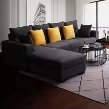 2023 New Design Hotel Luxury Funiture Corner L Shaped  Living Room Sofa