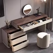 Makeup Mirror Wooden Dresser