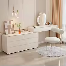 Cream Style Cabinet Dressers Vintage Vanity Tables Storage