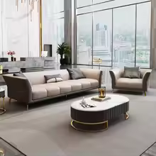 Genuine Leather Minimalist Ofas Luxury Genuine Leather Italian 3 Piece Sofa