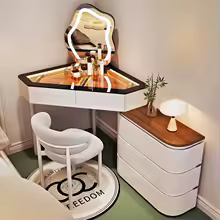 Stool Light Mirror Vanity Table