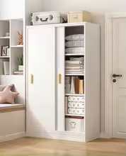 VIC Sliding Door Small Wardrobe Household Bedroom Rental Room With An Economical Simple Children's Storage Cabinet