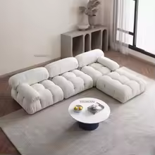 Nordic Light Luxury Lambswool Living Room Sofa