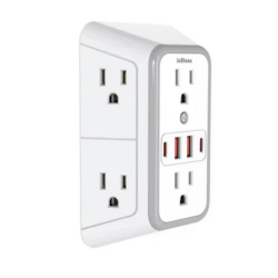 3-Sided Power Strip Multi Plug Adapter Wall Socket