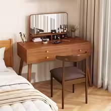 Retro Walnut Color Dressers Table
