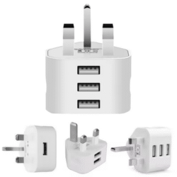1pcs UK Plug Wall 3 Pin Plug Adaptor Charger