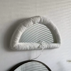 White Half-moon Mirror